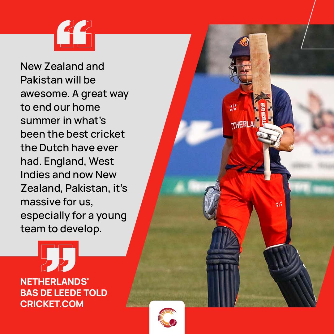 "A great way to end our summer in what's been the best cricket the Dutch have ever had" - <a href="/basdeleede/">Bas de Leede</a> | ✍️: <a href="/pramz/">Pramod Ananth</a>

Full Interview 🔗 - cricket.com/news/bas-de-le…

#BasdeLeede #Netherlands #Cricket