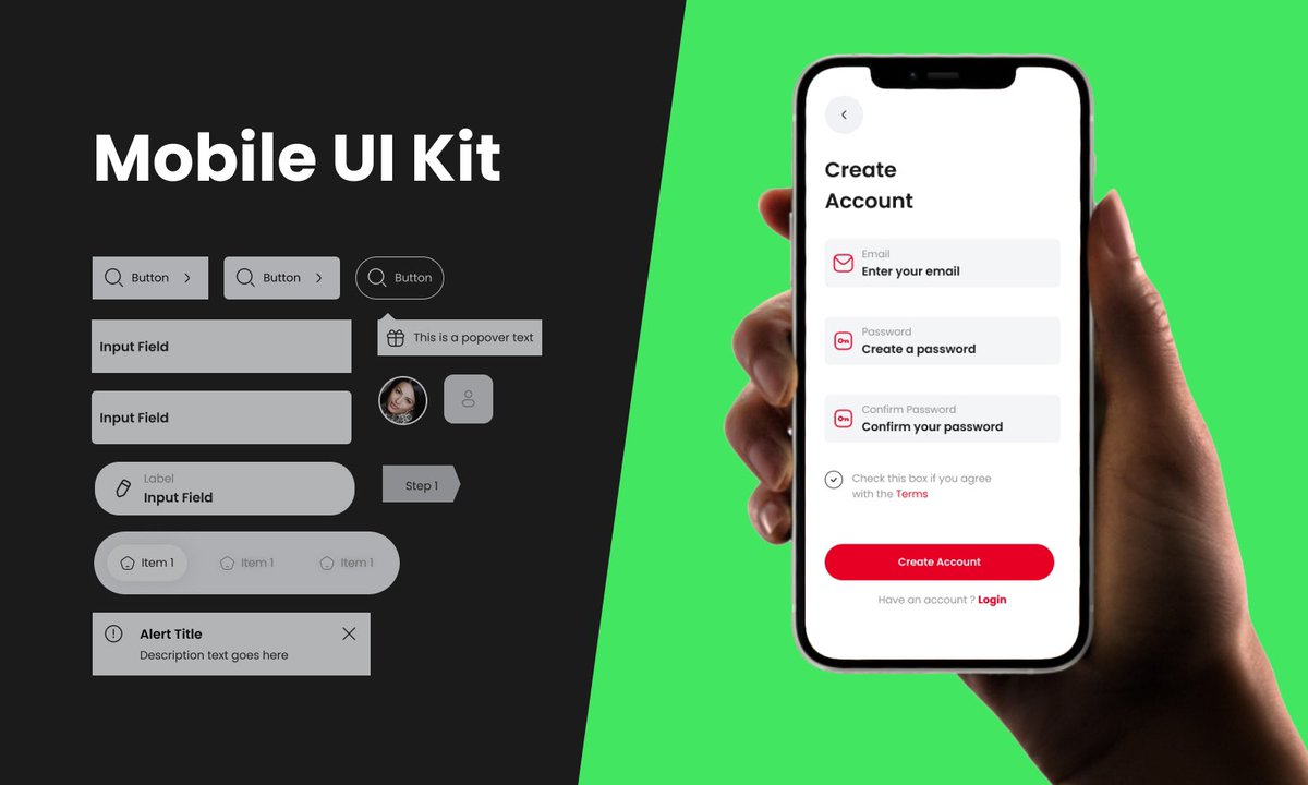itzareous's tweet photo. Myself and 11 amazing designers worked on an open-source Mobile UI kit. The idea is to build components that would enhance designer's consistency. And is now Available @Figma community using @open_designers 

Duplicate it below. https://t.co/DEUcaguPZp