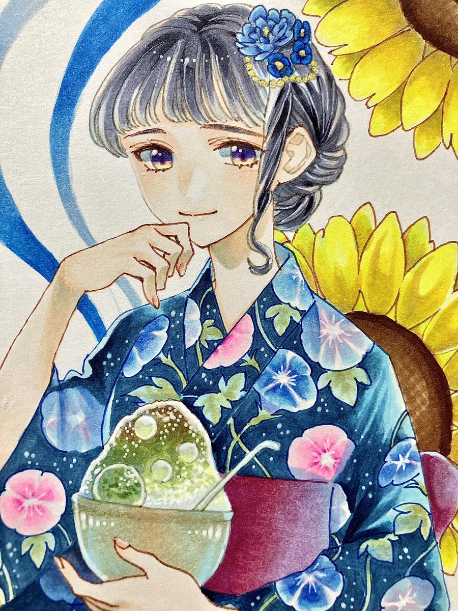「アップver.  #イラスト #illustration #コピック」|杏@7/12 OC立ち絵🐈‍⬛のイラスト
