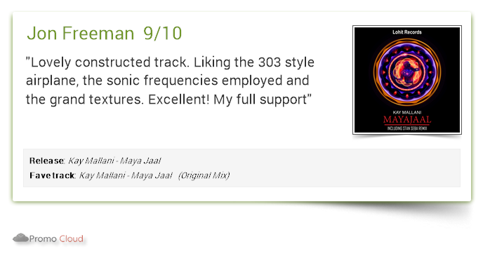 lohitrecords's tweet photo. Jon Freeman supports: @Kay_Mallani - Maya Jaal   (Original Mix) 9/10 #newrelease https://t.co/4giaPH4fXd  #lohitrecords #lohitdeep https://t.co/OSakSXWrVz