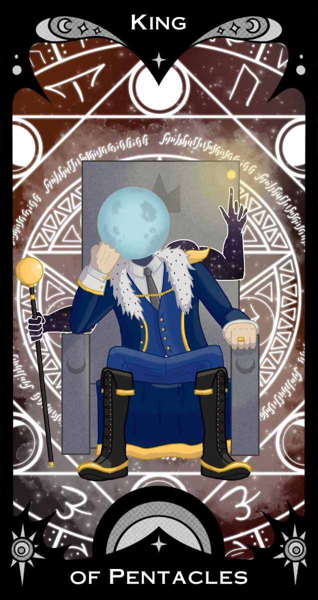 Vous avez pioché : King of Pentacles

"La course à la prospérité peut vous percher sur le trône, ou vous en jeter à bas. On n'emporte dans la tombe que son âme : faites en sorte que ce ne soit pas votre seule possession sans valeur."

#Universona #UniversTarot
