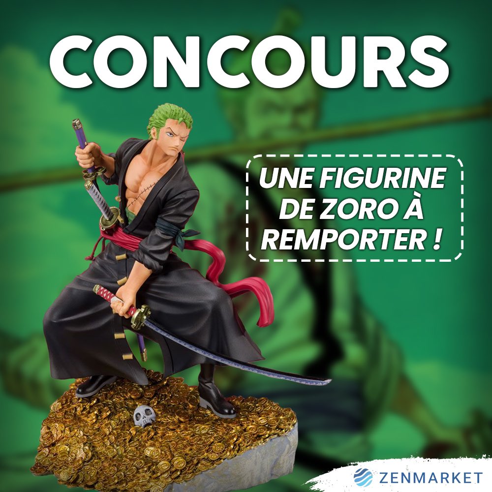 animeofr's tweet photo. 🎁#CONCOURS🎁

À l’occasion de la reprise du manga One Piece, tentez de remporter une magnifique figurine de Roronoa Zoro avec ZenMarket !

🔁 RT ce tweet
✅ Follow @zenmarket_fr et @AnimeoNews 
 
🍀 TAS 31/07 https://t.co/ey5IWQPC7j