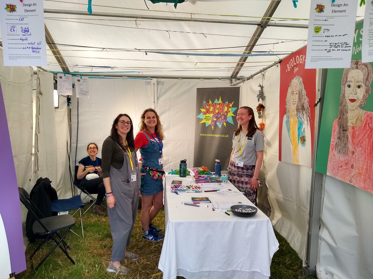 It's a very chilled chemistry day today - come and design an element, or settle down with some science lab crochet or Top Trumps 🙂
<a href="/bluedotfestival/">bluedot</a>