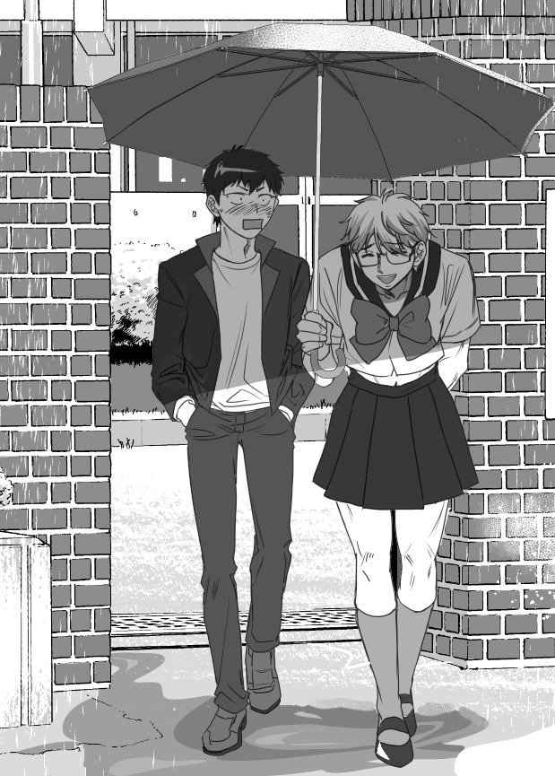 나름 쿠라미인데 왜 그렸는지 모르겠음..
비오는날이랑 세라복이랑 가쿠란이 보고싶었나봐