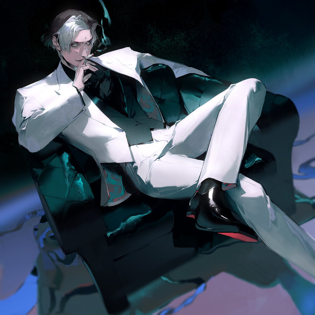 Murmurr14's tweet photo. Listen, grandpa pulling the finger behind his ciagrette holder while judging you on his emerald chair, it just needed to happen, the world needed me. https://t.co/TmIi77RRtu