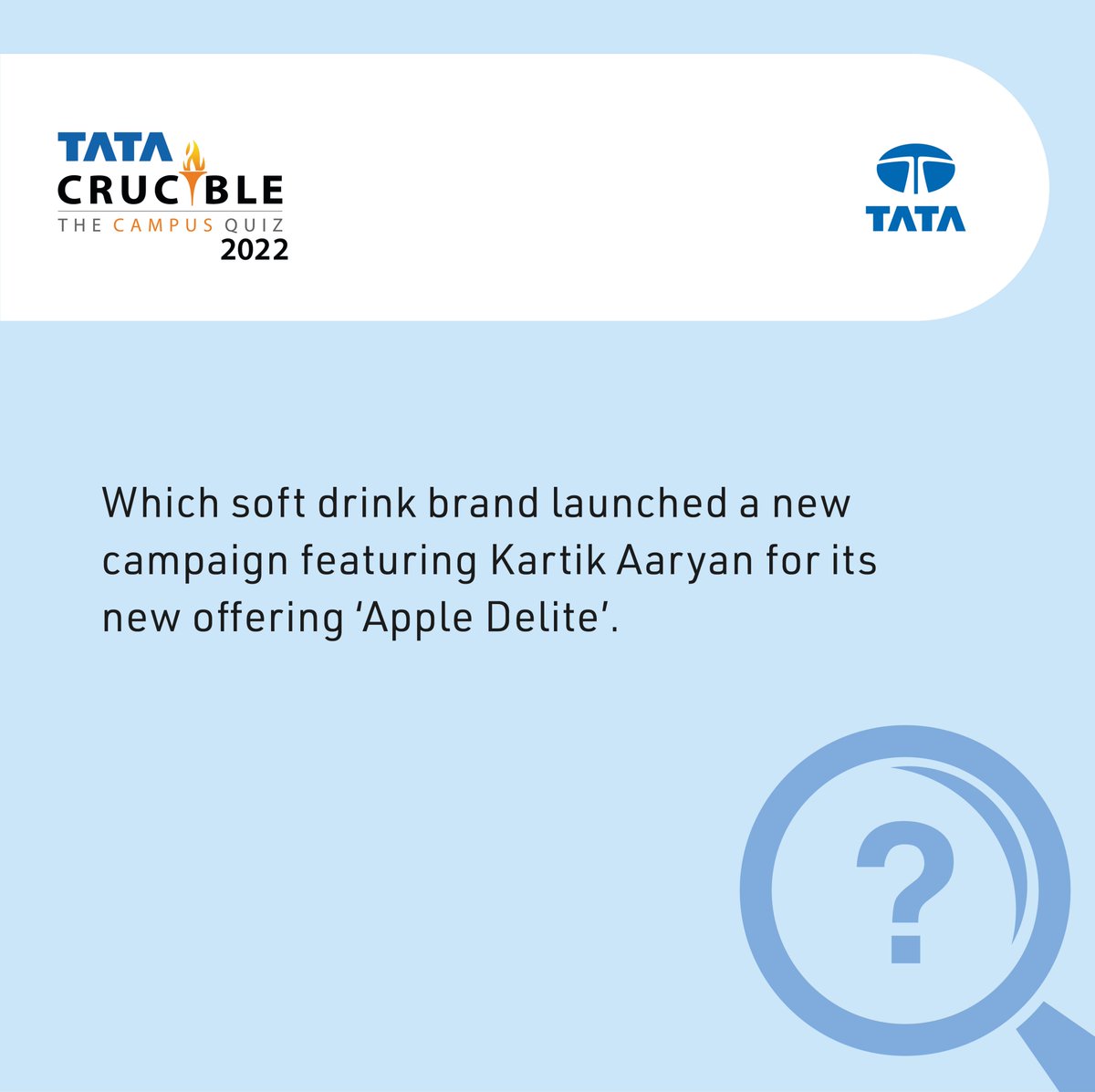 If you can guess the name of this brand, do share your answers in the comment section below! #TataCrucible #quiztime #gk #gkquiz #trivia #quizzes #facts #knowledge #generalknowledge #education #quizzing #dailyquiz #quizoftheday #quizmaster #questions #onlinequiz #quizcompetition