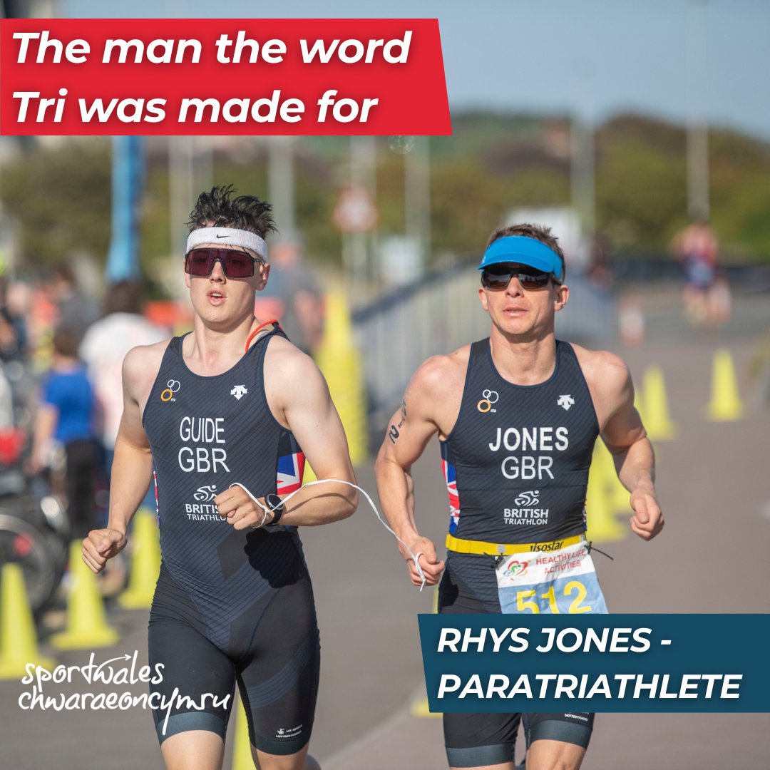 Rhys Jones – the Paratriathlete Peter Pan proving age is no barrier in sport. 🏃‍♂️🏊‍♂️🚴‍♂️

The 42 year old, who suffers from corneal dystrophy only started competing 3 years ago and is hoping to impress at #B2022. 

📲 sport.wales/media-centre/l…