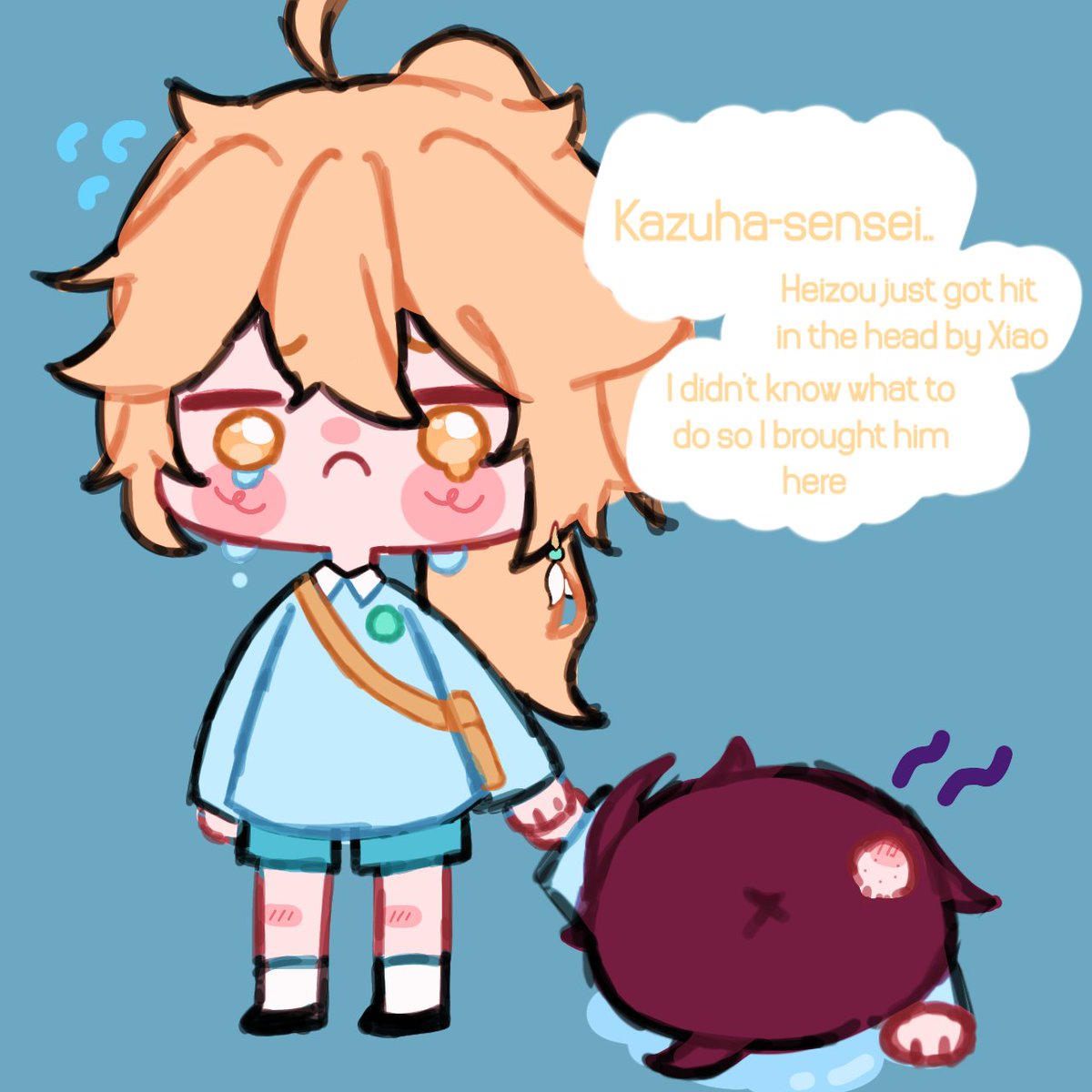 zyk_qji's tweet photo. -Xiao bad kid 
#FANART #Aether #Heizou #ShikanoinHeizou #XIAO #KaedeharaKazuha https://t.co/Hu9L7Xy5ht