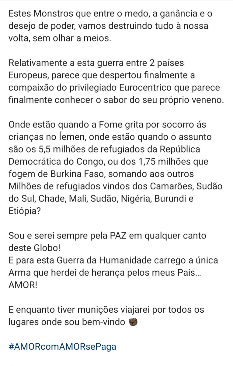 A cultura e os artistas ñ são burros ou incapazes de pensar pela própria cabeça. 
Os que se regem por valores certos,justos e comuns a todos e ñ só a alguns, sabem que podem encontrar essa mesma linha,amor e conforto junto do PCP.A espinha é a mesma.
O Dino Santiago é soberbo✊🏽❤