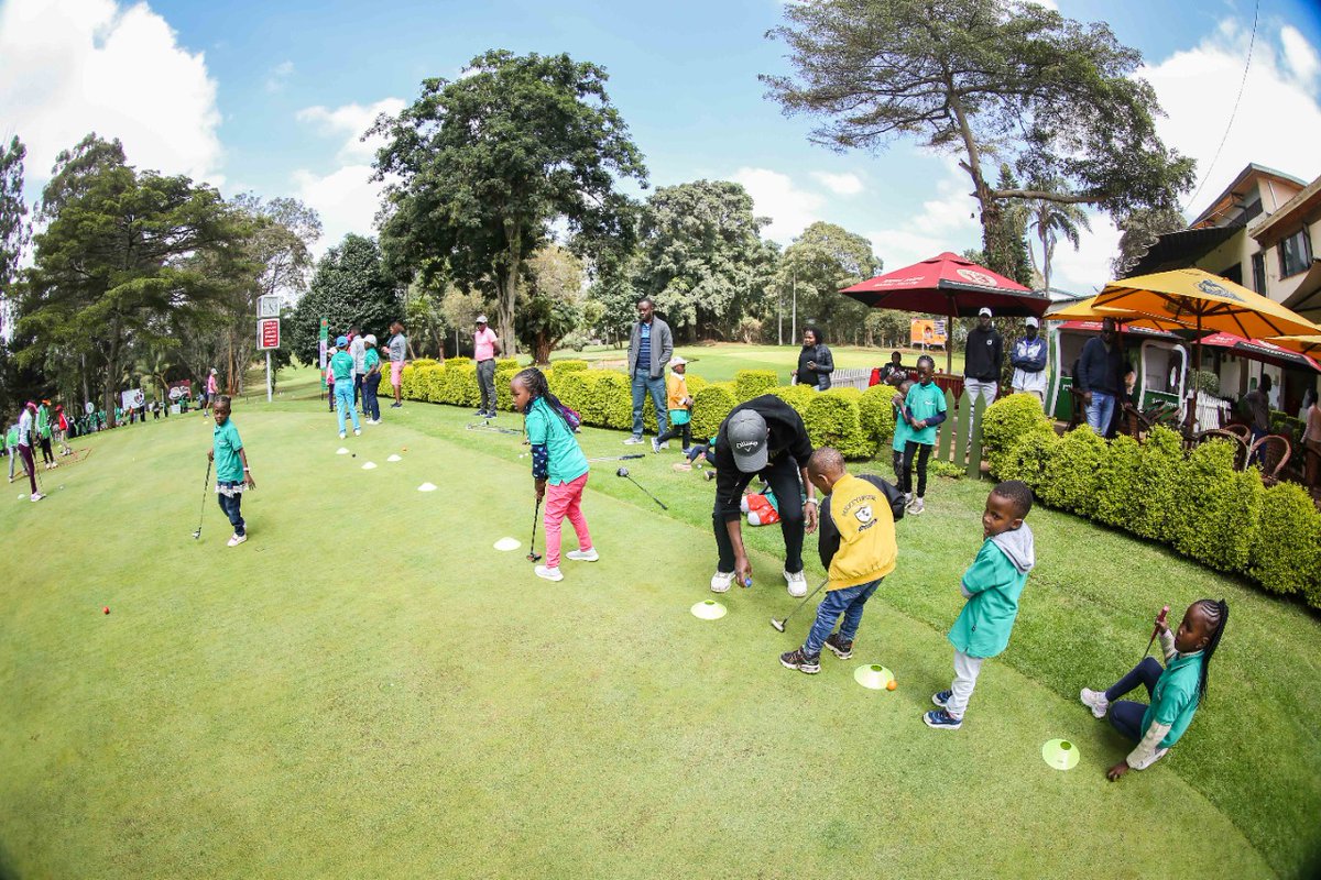 Give the young ones an opportunity and you never know what greatness you might unlock. Golf clinic ongoing at Vetlab #SafaricomGolfTour #EveryShotIsAnOpportunity