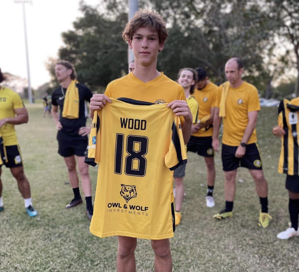 “A lot of nerves.”
How a family trip to Spain helped 14-year-old <a href="/MindilAces/">Mindil Aces</a> midfielder and nephew of <a href="/byTonyWilson/">Tony Wilson</a> Barnaby Wood break an <a href="/AustraliaCup/">Hahn Australia Cup</a> record 
YARN: bit.ly/3PS2Zbe