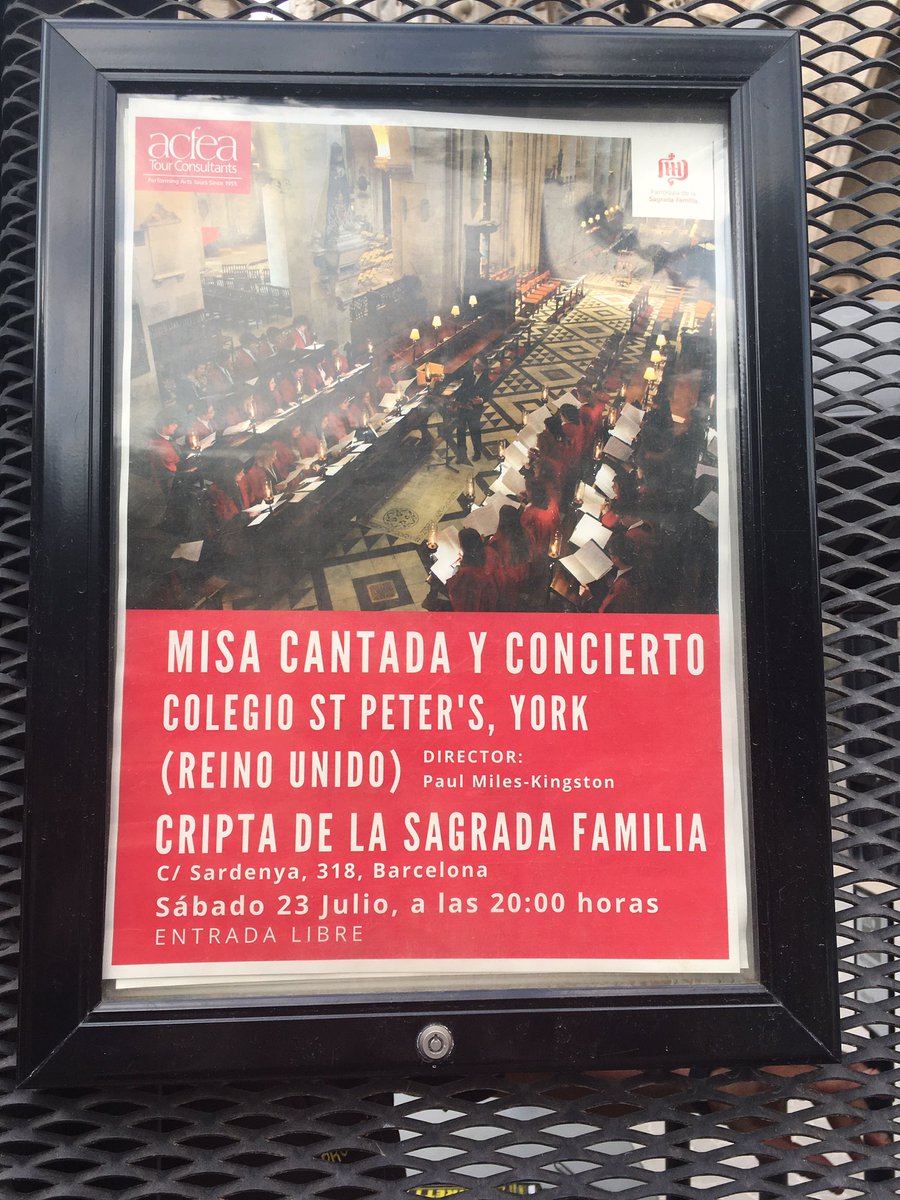 13-18 Music at St Peter’s School, York (@stp13_18music) on Twitter photo A couple of pictures that give an impression of our concert <a href="/sagradafamilia/">La Sagrada Família</a> last night. A very special visit and also a pleasure to be able to contribute to the Mass service beforehand. 📸 Marianne Swienink-Havard A couple of pictures that give an impression of our concert <a href="/sagradafamilia/">La Sagrada Família</a> last night. A very special visit and also a pleasure to be able to contribute to the Mass service beforehand. 📸 Marianne Swienink-Havard