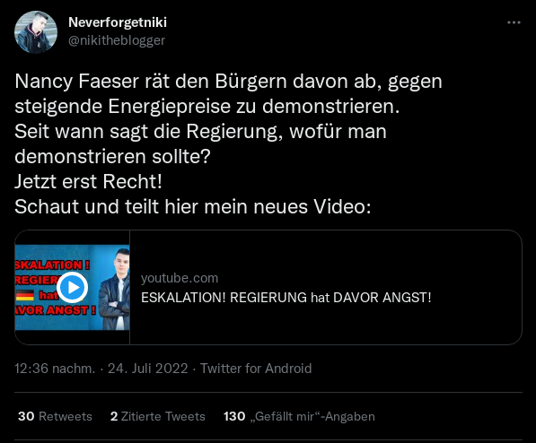 AfDimBundestach's tweet photo. #RotzVomLotz
auch wenn es keiner aussprechen möchte:
ESKALATION! der #Sofapatriot & #Winselwürstchen #NikiSchreibtKacki wird nicht auf die strasse gehen. wovor hat er angst!
zählt er lieber das geld was ihn spendenschafe schenkten, als mit ihnen gemeinsam zu demonstrieren? https://t.co/Q5BTR0ozjM