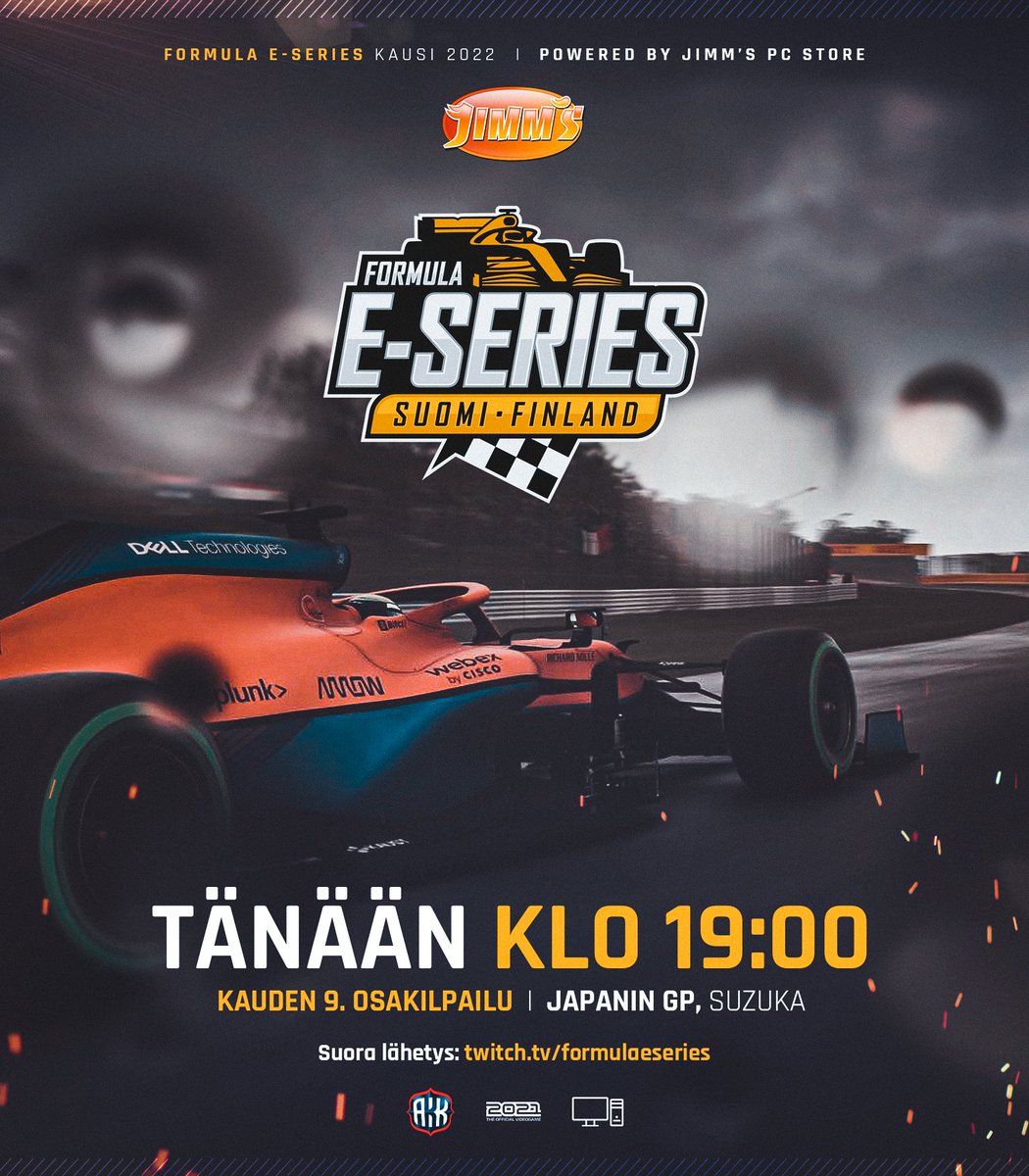 IT'S RACE DAY! 🔥

Formula E-Seriesin kauden toiseksi viimeinen osakilpailu — Japanin GP — tänään klo 19 alkaen!

📺 Lähetys: twitch.tv/formulaeseries
🎙 Selostus: @Sorjogenov

#esportsfi #eurheilu #f1fi