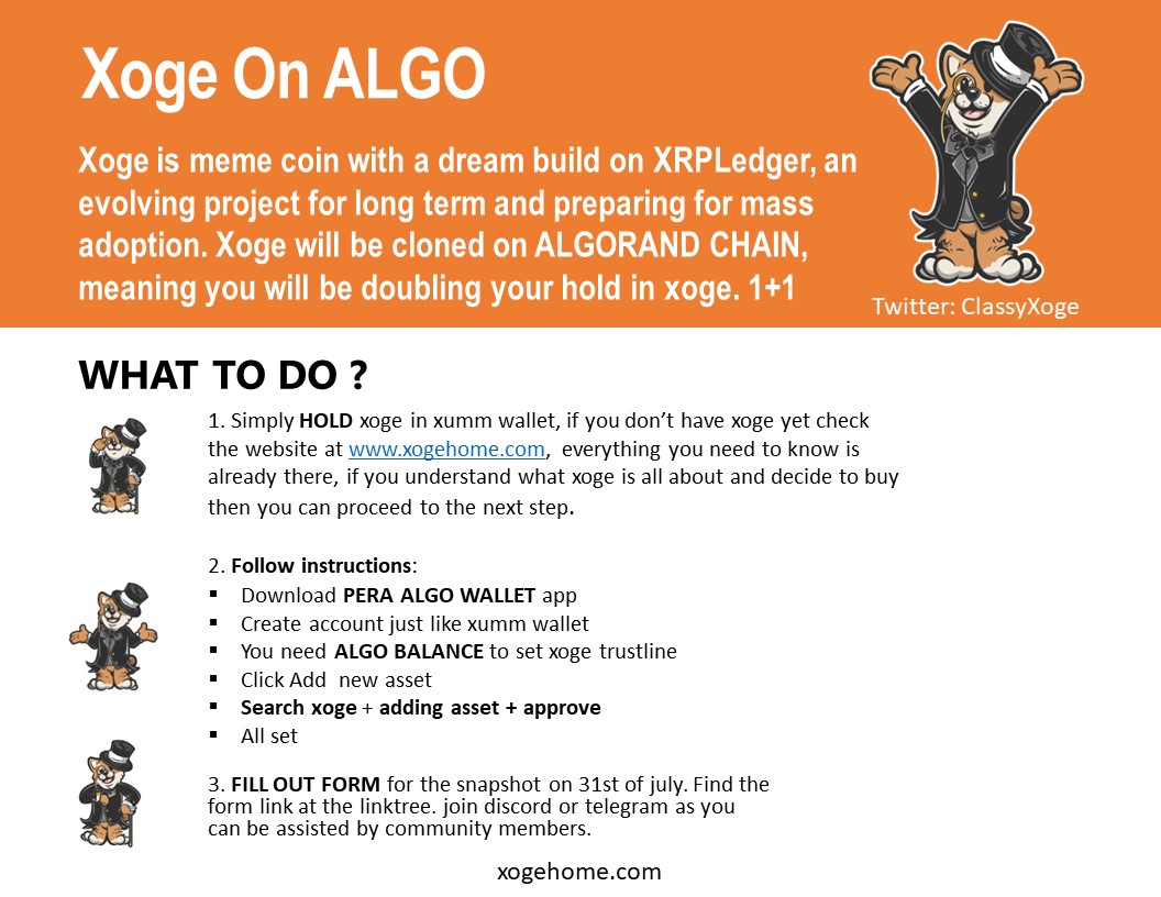 WanderJobe's tweet image. Please spread 

help our co-xoge holders to set up xoge trusline in pera algo wallet

Check out the linktr.ee/ClassyXoge

#Xoge
@markxoge @XogePrincess @ClassyXoge 
@DeviantXoge @JW_Vibes @CryptomightyAQ