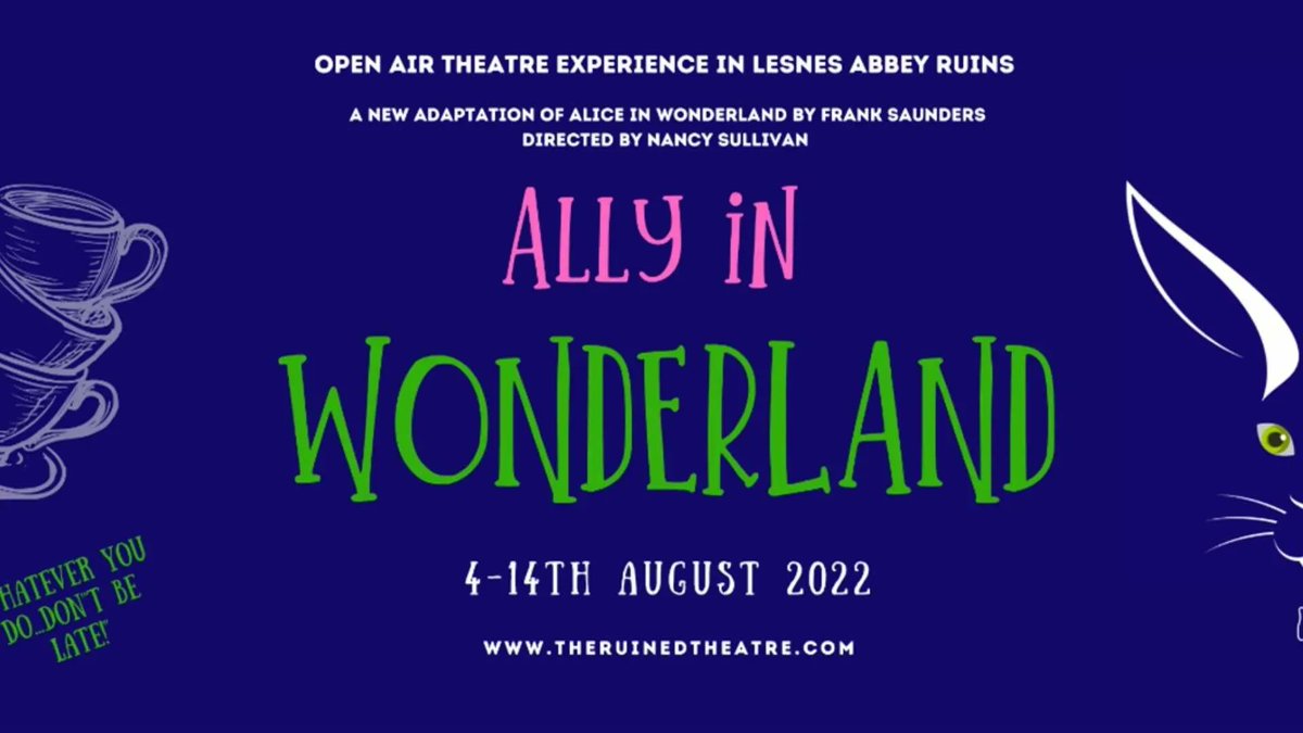 Theatre Weekly (@theatre_weekly) on Twitter photo Ally in Wonderland, a modern twist on a famous classic, opens at Lesnes Abbey this summer <a href="/Ruined_Theatre/">Ruined Theatre</a>
Read More>> bit.ly/3Pp6MNb Ally in Wonderland, a modern twist on a famous classic, opens at Lesnes Abbey this summer <a href="/Ruined_Theatre/">Ruined Theatre</a>
Read More>> bit.ly/3Pp6MNb