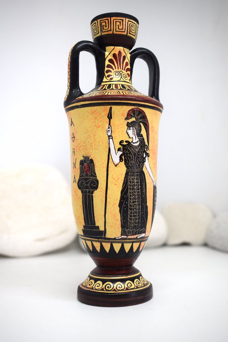 AcropolisGall's tweet photo. 🤩Greek Ceramic Vase adorned with Athena with the Owl - Handmade in Greece (18.5cm / 7.28in)
🏺Order yours on https://t.co/qA9O65v8AN
#Athena #AcropolisGallery #GreekVase #AncientGreece #GreekMythology https://t.co/b5HOsio0aV