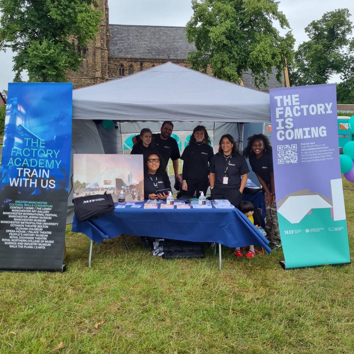 factoryintl's tweet photo. The Factory Roadshow is making its first stop at this weekend's incredible @ManchesterMela.

Join our team to find out about Manchester's world-class cultural space, opening next year.

You'll see us out and about at events across Greater Manchester over the summer. https://t.co/IMTbqQtKiy