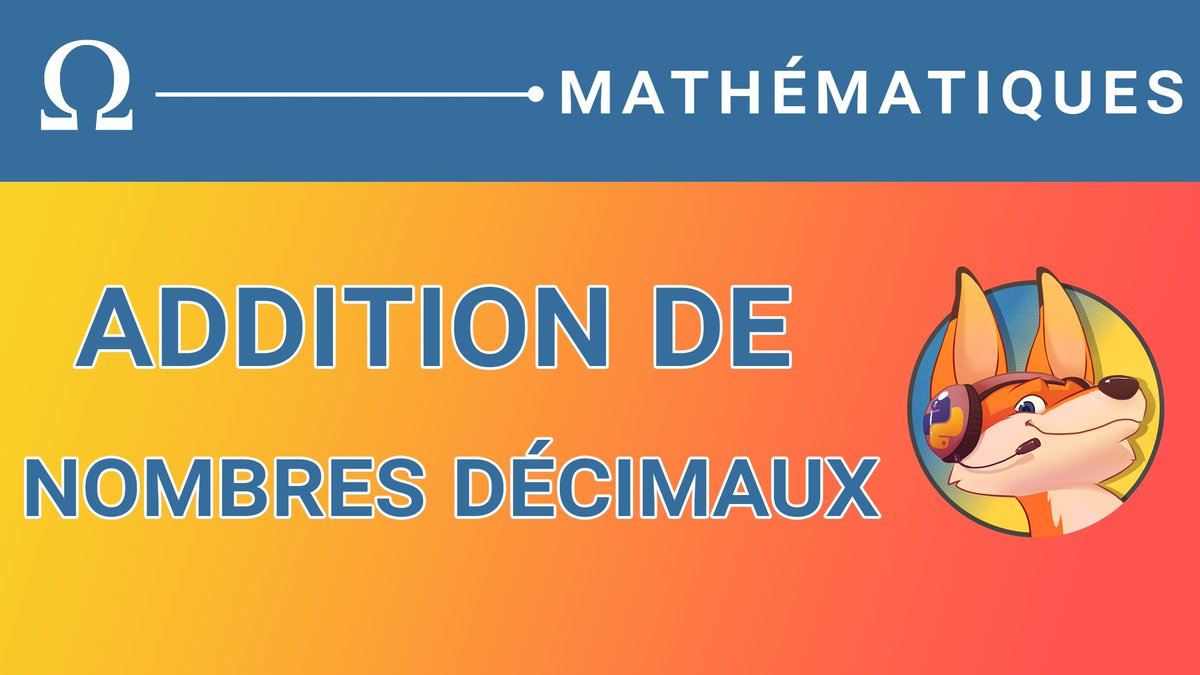 foxxpy's tweet image. Salut les renards! 🦊
Nouvel épisode de #mathématiques pour les 6ème sur la chaîne : addition de nombres décimaux - 25 exercices corrigés.
Lien : youtu.be/r-GrmzvWuko
Bon dimanche à tous! 😎
#maths