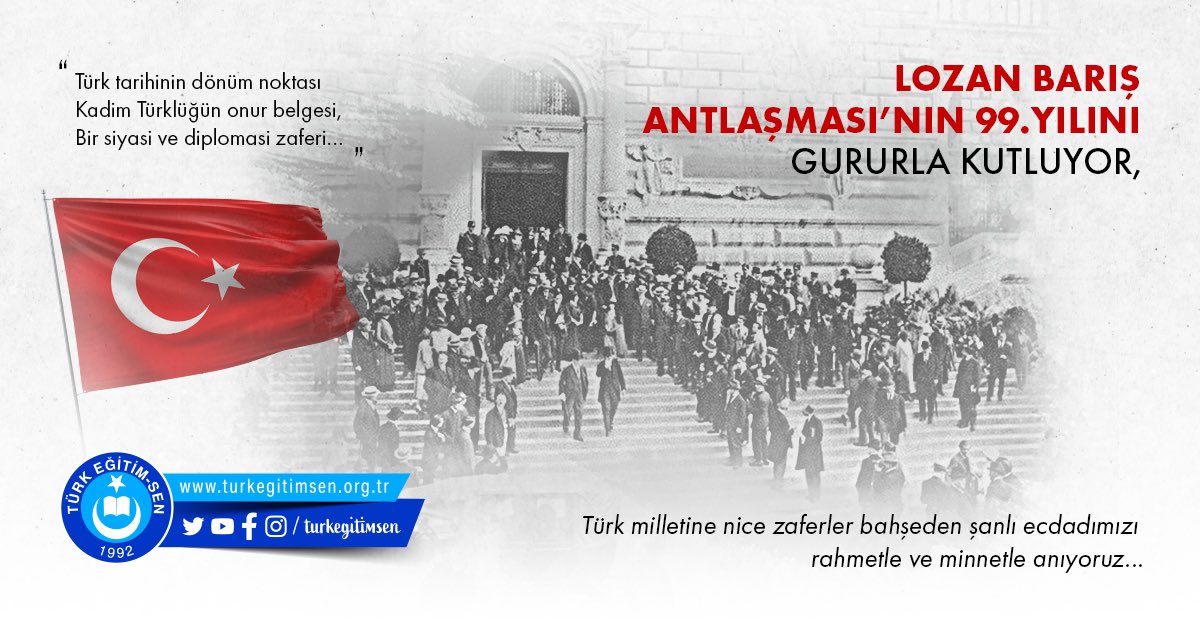 LOZAN’IN GİZLİ MADDESİ!
Sufli hayatları, karanlık köşelerde düşmanla işbirliğinde geçen müptezeller bilsin ki;
Lozan’ın gizli ya da açık tek bir anlamı vardır:
#LozanAntlaşması, emperyalizme karşı “Ya İstiklal ya ölüm” adanmışlığıyla şahlanan bir milletin tarihe vurduğu mühürdür.