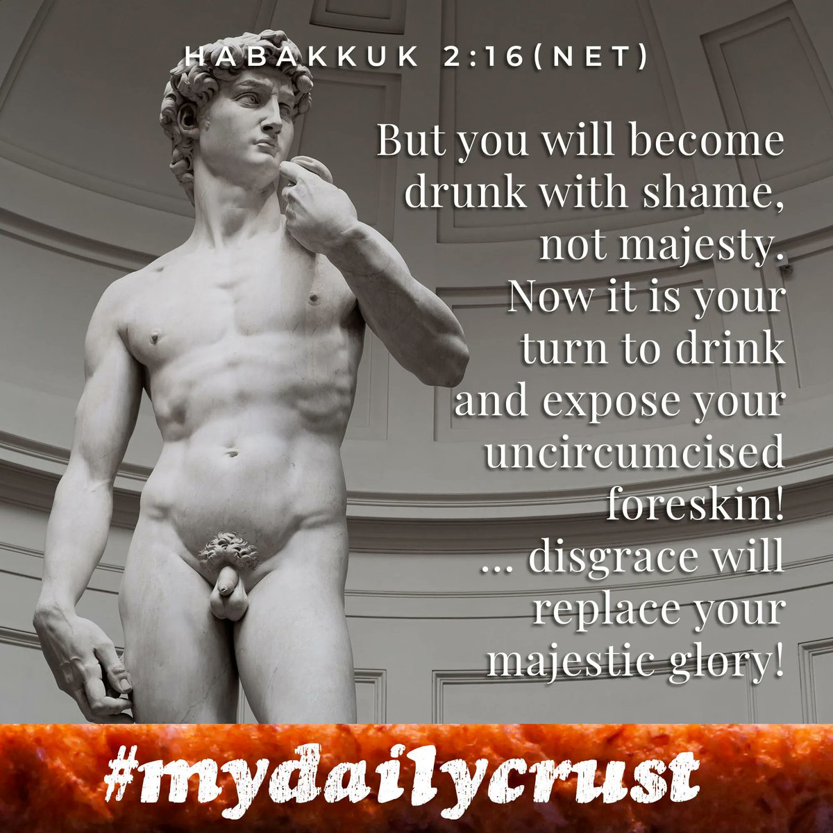 crust_daily's tweet photo. This #god is so #penis & #foreskin #obsessed. Here he bestows the #curse of the #drunk #flasher. Wouldn't have caused much #shame in the #1970s. #thestreak
#expose #uncircumcised #majestic #glory #verseoftheday #votd #satire #alcohol #frankandbeans #meatandtwoveg #wiener #bris https://t.co/mjk5ky24ld