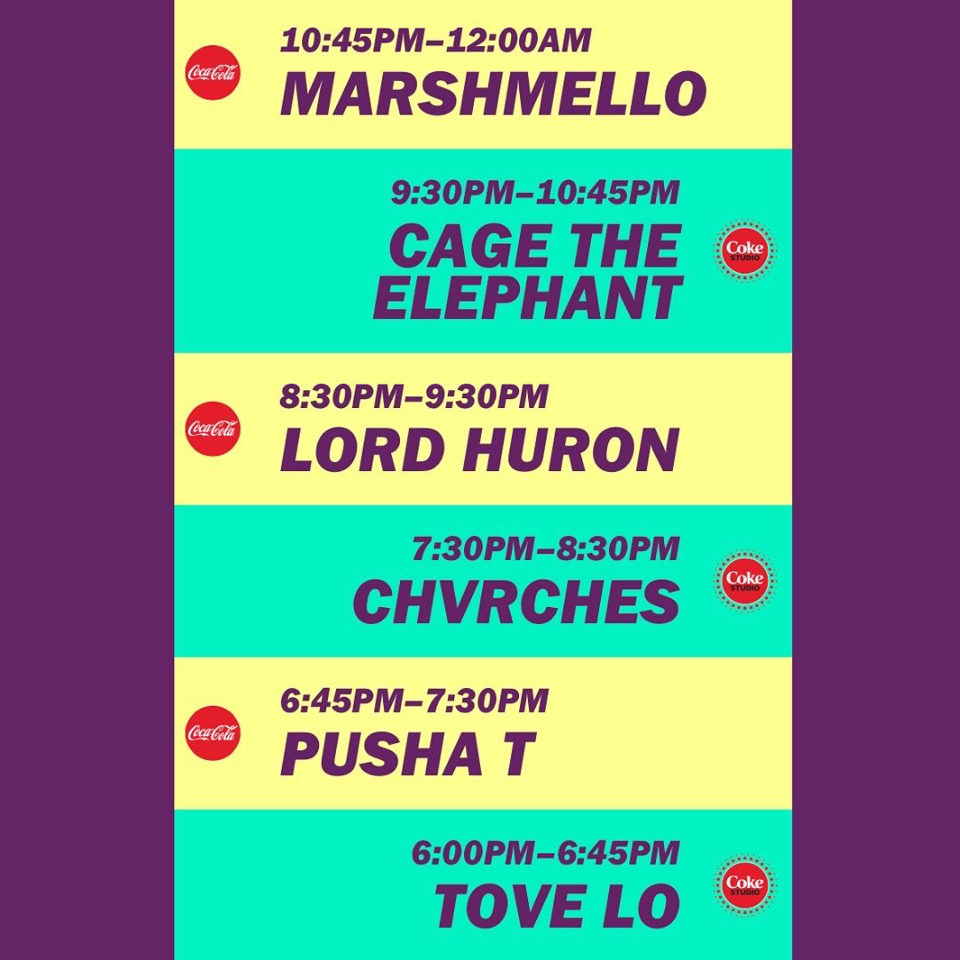Float Fest Presents (@floatfest) on Twitter photo Float Fam, yesterday was INSANE! ❤️🤯 Gates open at 8AM today. Plan your float accordingly, & then get ready for EPIC performances from <a href="/PushaT/">bohlale</a>, <a href="/CHVRCHES/">CHVRCHES</a>, <a href="/lordhuron/">Lord Huron</a>, <a href="/CageTheElephant/">Cage The Elephant</a>, <a href="/marshmello/">marshmello</a>, & MORE! 🔥
Music starts at 2 PM! Head to our website for the full schedule! Float Fam, yesterday was INSANE! ❤️🤯 Gates open at 8AM today. Plan your float accordingly, & then get ready for EPIC performances from <a href="/PushaT/">bohlale</a>, <a href="/CHVRCHES/">CHVRCHES</a>, <a href="/lordhuron/">Lord Huron</a>, <a href="/CageTheElephant/">Cage The Elephant</a>, <a href="/marshmello/">marshmello</a>, & MORE! 🔥
Music starts at 2 PM! Head to our website for the full schedule!