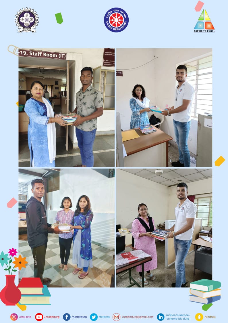 BitdNss's tweet photo. Giving is not just about making a #Donation, it's about bringing a Smile.😊💫
We have successfully collected 150+ #books. 📚 
🤝So let's hold our hands  together and Join us in the book Donation Drive 📚
#bookdonationdrive #nssbitd #NSS #donatebooks https://t.co/wRZ2iJvTVQ