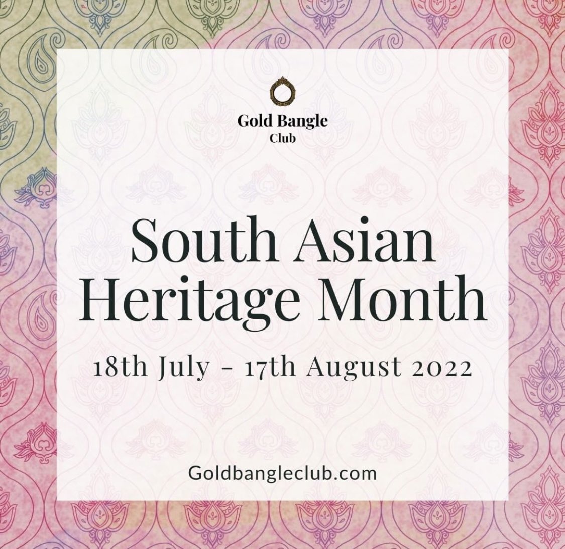 Goldbangleclub's tweet photo. Gold Bangle Club is proud to support South Asian Heritage Month, an annual celebration of the richness of South Asian culture and history. As the month kicks off, tell us, as a South Asian person or as an ally, what do you celebrate about this beautiful culture? https://t.co/oDyETHt3Ec