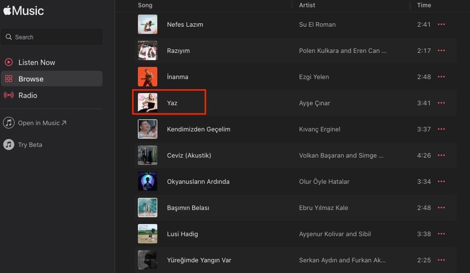 "Yaz" Apple Music Türkiye Ana Sayfa En İyi Yeniler'de!
