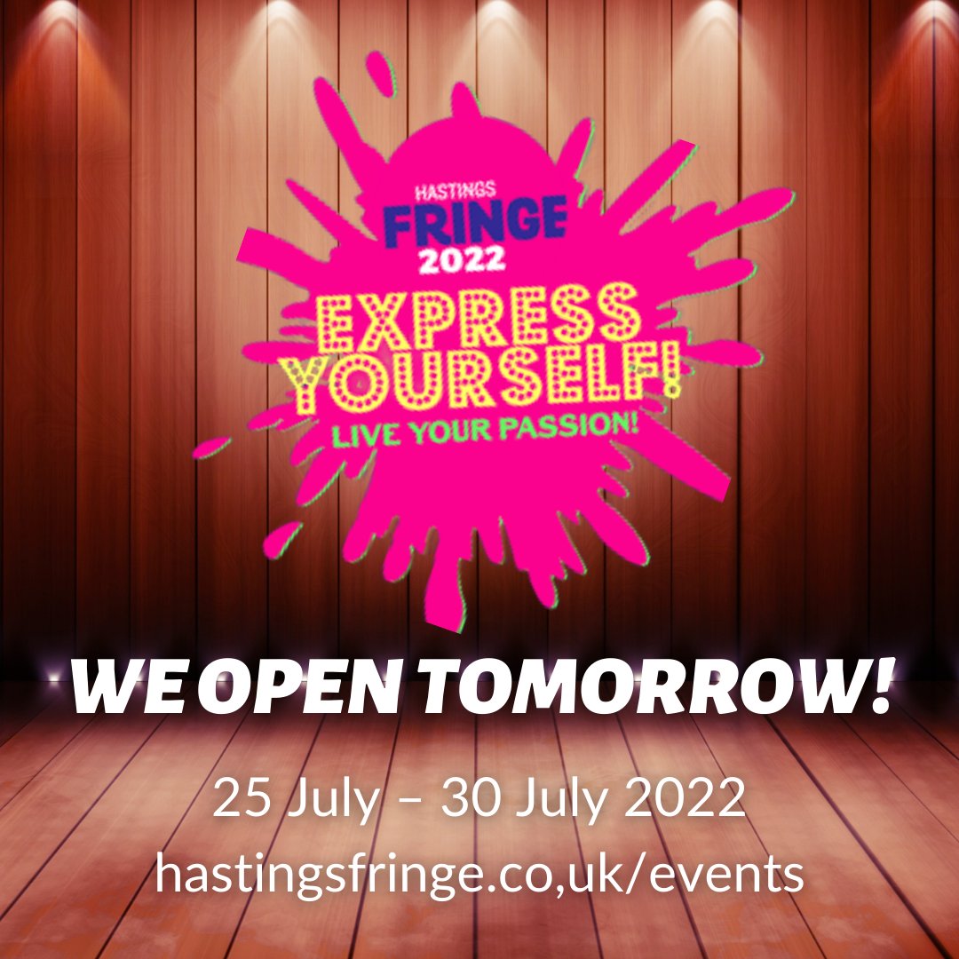 FringeHastings's tweet image. HASTINGS FRINGE Theatre Week is nearly here!
Visit our website EVENTS to see our exciting lineup! Link in our bio.

#hastingsfringe #quotes #bexhill #stleaonards #eastbourne #eastsussex #expressyourself #supportthearts #localtheatre #fringefestivals #liveyourpassion