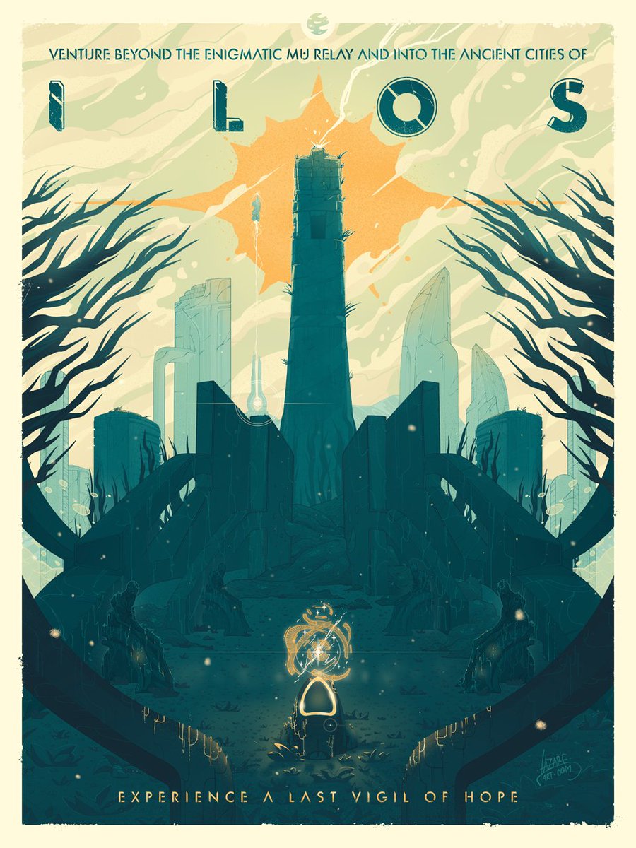 All Mass Effect location posters I've worked on with <a href="/swaps55/">Whitney</a> so far. A dream gig if there ever was one, and with more coming soon!

Since folks expressed interest, we decided to do a time limited print run to make them available as physical prints! Details below 👇