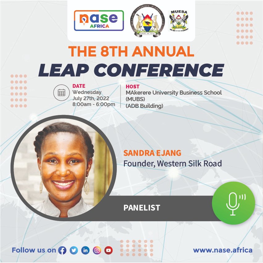 NASE_Africa's tweet photo. July Entrepreneurship Continues.
Tosubwa The 8th Annual #LeapConference by
@NASE_Africa
Date: Wed, 27th July
Host:
@MUBS_Entreship
, ADB Building
Few tickets remaining. Register here https://t.co/16x55vnRpc
Some of the Panelists and Speakers https://t.co/KiRf8IMzg9