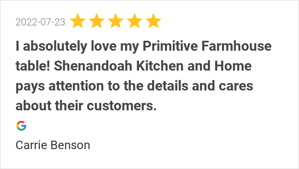 TheTableLady's tweet image. New 5.0-star Review: "I absolutely love my Primitive Farmhouse table! Shenandoah Kitchen and Home pays attention...