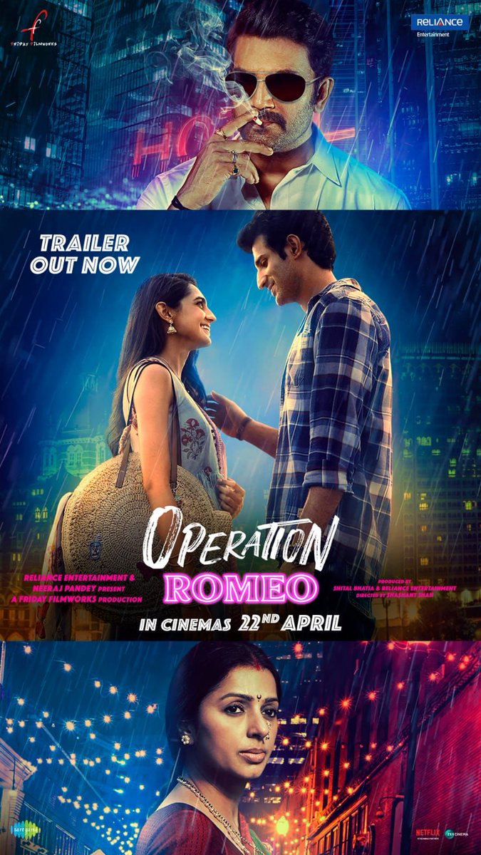 Movie Review #OperationRomeo
4.5/5 ⭐⭐⭐⭐1/2
#OneWordReview Stunning
Well done #SidhantGupta and #VedikaPinto, an extra ⭐ for your act at the end.
Superbly acted by #SharadKelkar, #BhumikaChawla and #KishorKadam,
Its an excellent thriller on abuse of power, revenge, honor etc.