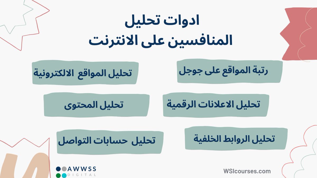 WSIcourses's tweet photo. جمع المعلومات عن منافسيكم و التي تمكنكم من معرفة نقاط القوة و الضعف لديهم و استخدام كافة الادوات التي تساعدكم  في ذلك تابعونا لمعرفة التفاصيل .

#دورات_التسويق_الرقمي #دورات_wsi #عماد_اشرم #wsicourses#محركات_البحث
https://t.co/WVdW1HRvgG https://t.co/wYYSkFy9rm