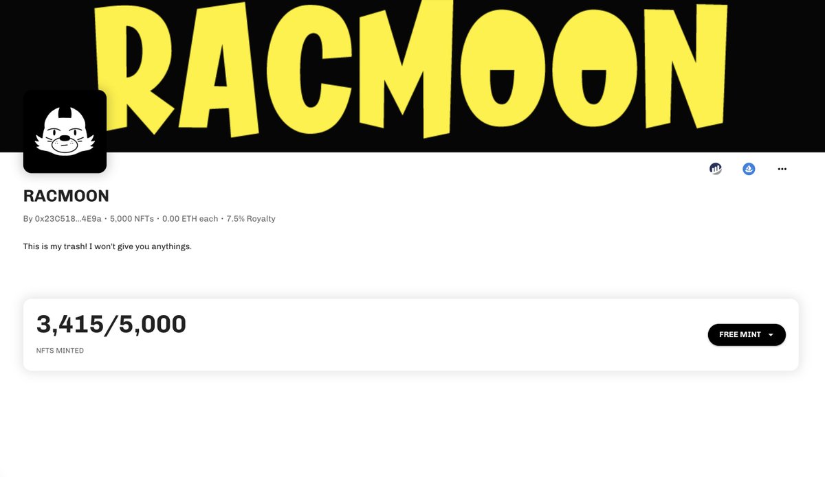 RacMoon | Free Mint tweet media