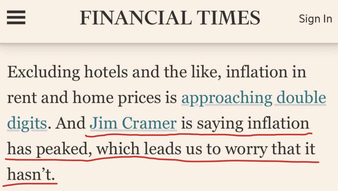 Even the Financial Times is skeptical of Jim Cramer’s macro takes