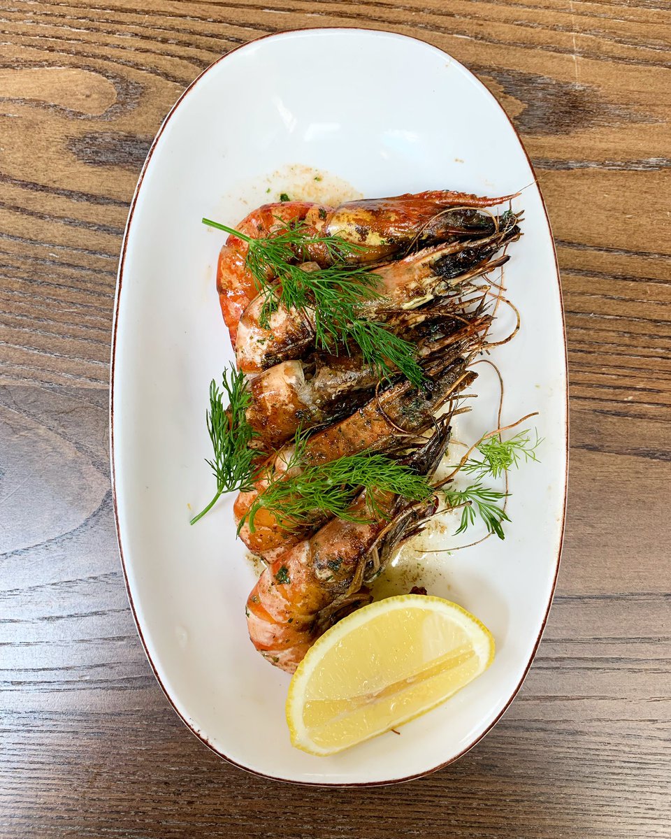 A dish to suit the weather 🌞

Tiger Prawns &amp; garlic butter 

Also very suitable for alfresco dining in our garden. 
Pairs remarkably well with a spritely vinho verde.
💚