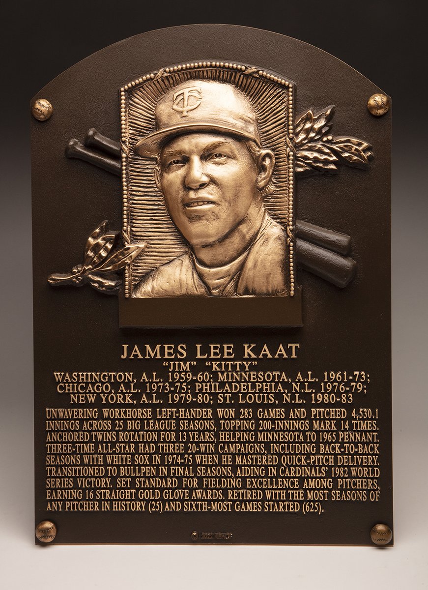 baseballhall's tweet photo. Welcome to baseball immortality, Jim Kaat. 

📷 Milo Stewart Jr. https://t.co/Hw1GQun1hT