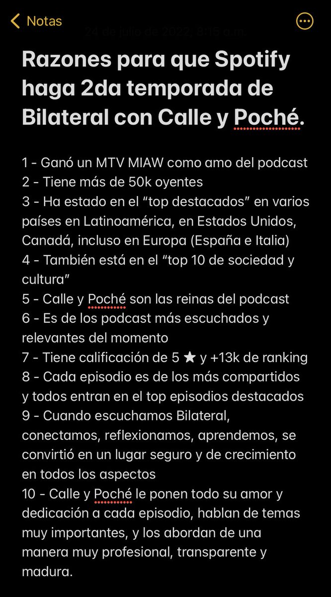 araxcache's tweet image. Hola! @SpotifyColombia @SpotifyMexico vengo a hacerles una cordial petición para que #BilateralPodcast con @CalleyPoche tenga 2da temporada! 🎙

Les voy a dejar 10 razones (aunque hay miles más) por las cuales deberían considerar que es una gran idea hacerlo.🤍