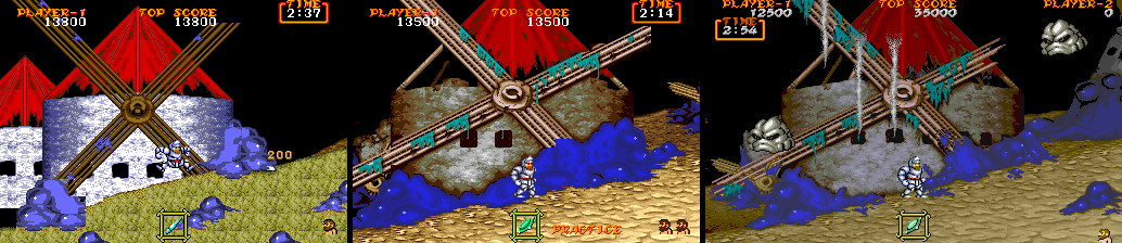 ray_castello's tweet image. LEFT: original MD game - CENTER: hacked MD game - RIGHT: original ARCADE game
By Amaru. O cara é um genio