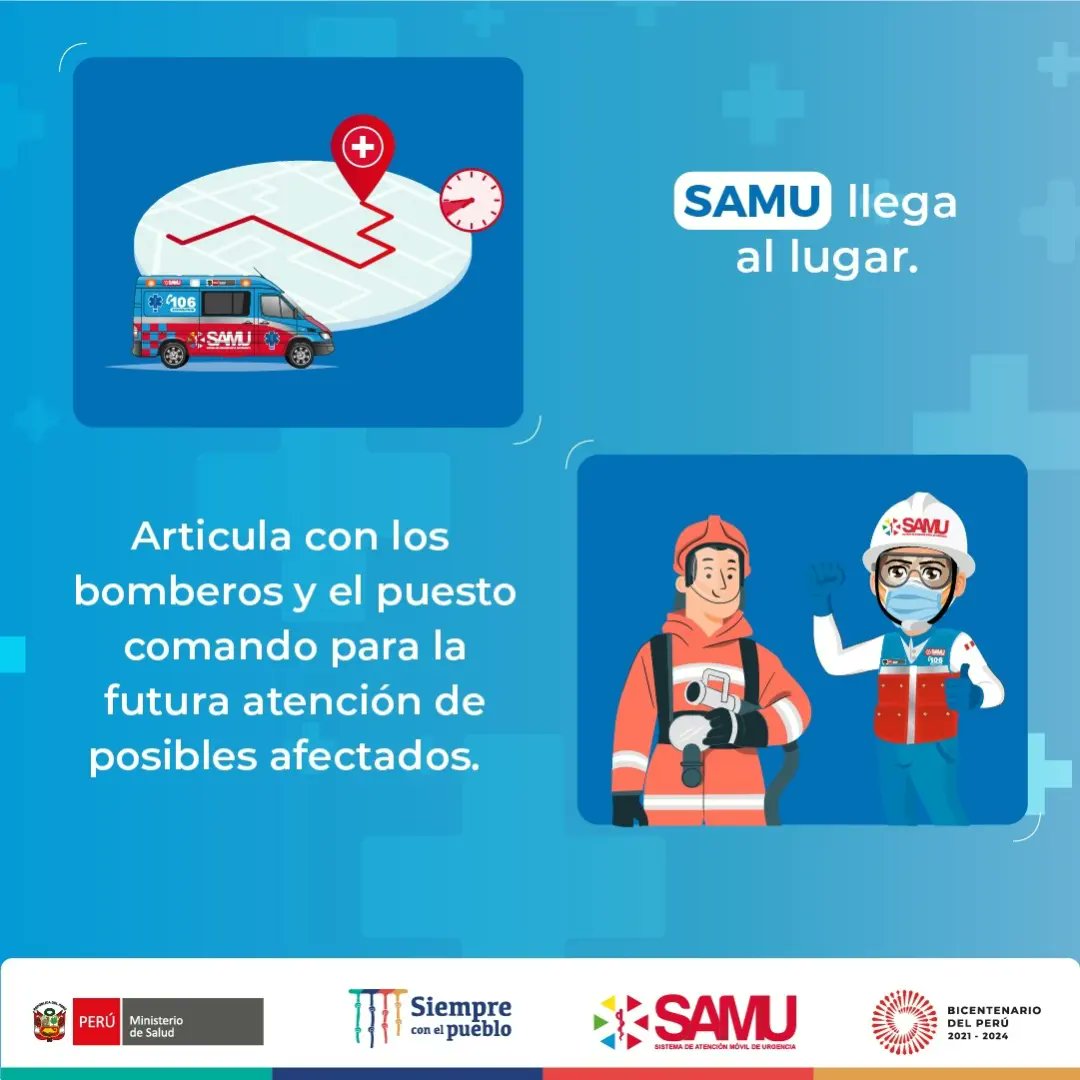 SamuPeruMinsa's tweet photo. #SAMUInforma | ¿Sabés cómo actuar ante un incendio, quemaduras o intoxicación por humo? 👨⚕️
Conoce nuestro protocolo #SAMU en casos de siniestro.
👉 Sigue estos pasos, comparte y ayúdanos a #SalvarVidas. https://t.co/3sN3fGTAmu