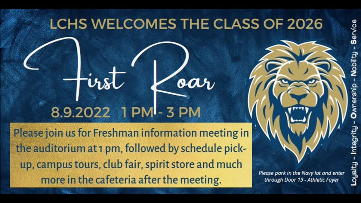 Lake Creek High School (@lakecreekhs) on Twitter photo First Roar for Freshmen will be Tuesday August 9th from 1-3 pm.
<a href="/FlemingInTheDen/">Christie Fleming</a> <a href="/TanyaBrogger/">Tanya Lambert Brogger</a> @GBowhuis <a href="/KellyLout/">KLout</a> <a href="/lions_trw/">Tim Williams</a> <a href="/LClionsPTO/">Lake Creek high school PTO</a> <a href="/MontgomeryISD/">Montgomery ISD</a> First Roar for Freshmen will be Tuesday August 9th from 1-3 pm.
<a href="/FlemingInTheDen/">Christie Fleming</a> <a href="/TanyaBrogger/">Tanya Lambert Brogger</a> @GBowhuis <a href="/KellyLout/">KLout</a> <a href="/lions_trw/">Tim Williams</a> <a href="/LClionsPTO/">Lake Creek high school PTO</a> <a href="/MontgomeryISD/">Montgomery ISD</a>