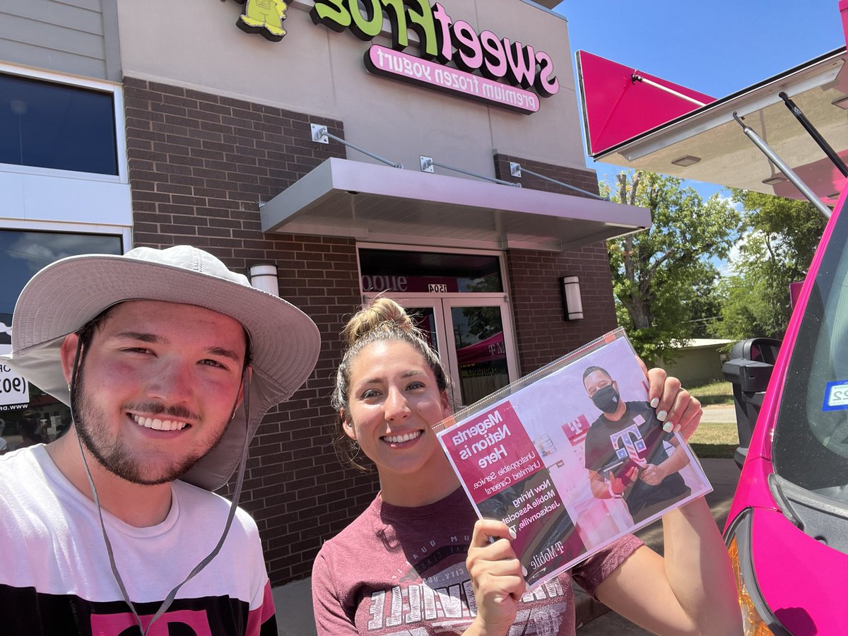 Bumped into our @TMoTruckTyler Team supporting the city of Jacksonville,TX. A T-Mobile store is coming your way HERE soon! Can’t wait to meet y’all! #smra #tmobile #jacksonvilletx #nowhiring <a href="/riflemanmarine/">Brad Cooper</a>