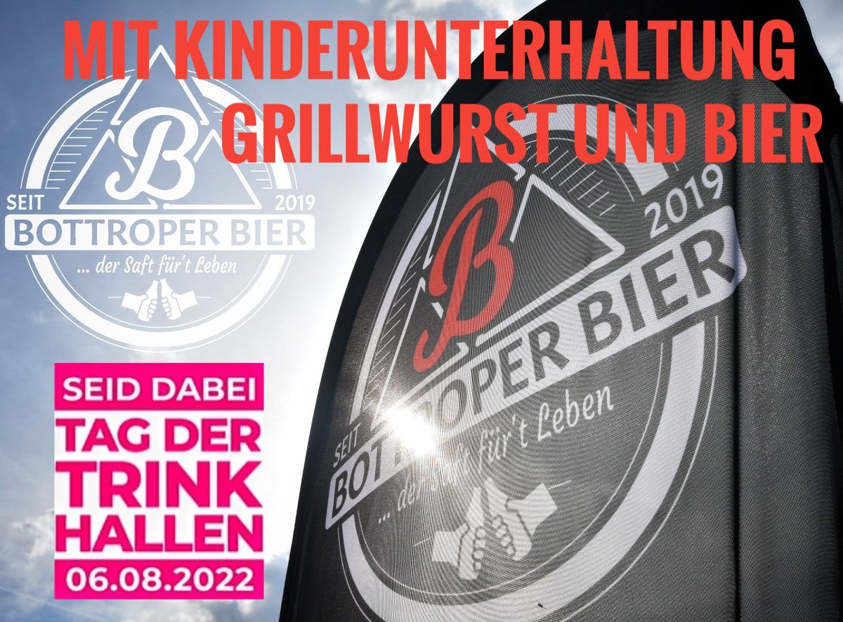 BottroperBier's tweet photo. Am Tag der Trinkhallen, am 6. August, bieten wir für die kleineren Besucher auch Unterhaltung extra für Kinder an. 
Ebenso werden wir den Grill anwerfen und Würstchen anbieten. Ein Besuch lohnt sich.

#tagdertrinkhallen #bottroperbierbrauerei #bottroperbier #bottropfuhlenbrock https://t.co/XLyz0o6hDS