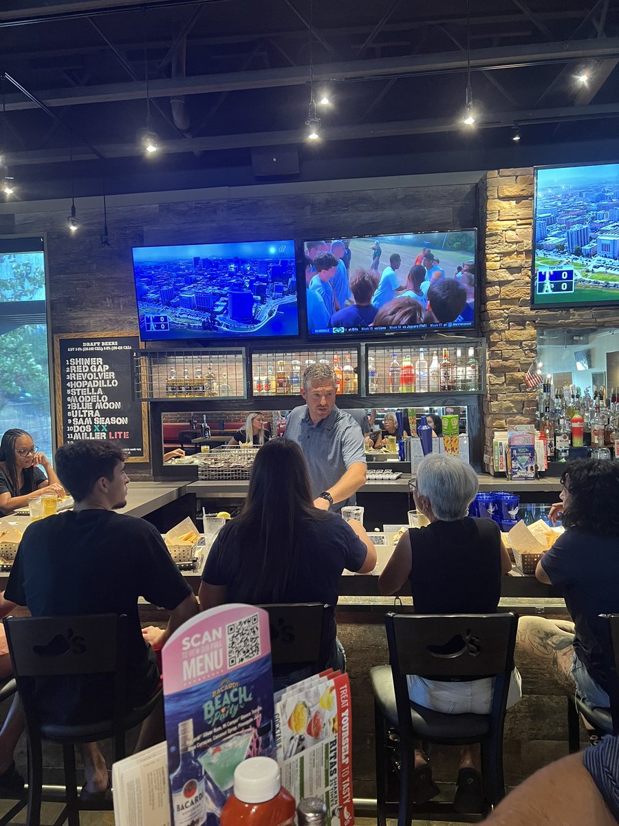 Raise The Bar!  

Spent the day talking to our bartenders and Guests about what is working well at the 🌶’s bar and what could make it stronger. Exciting things are brewing for the bar! 🍺🥃🍸🏈