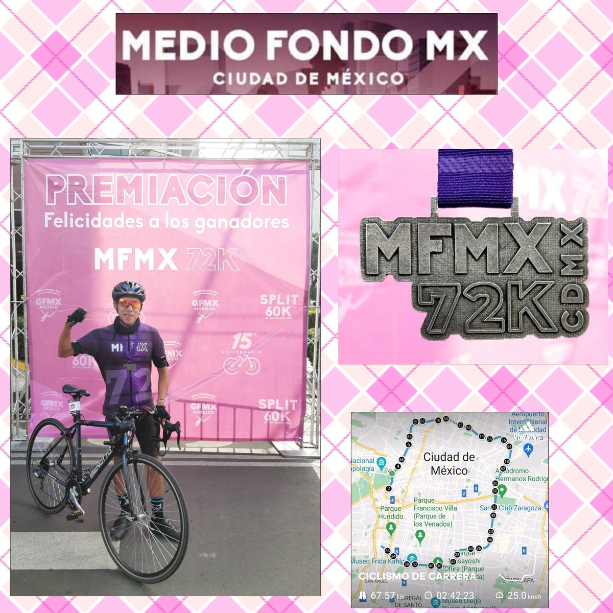 Me salieron 67 kilómetros de los #72K requeridos -algo paso con la apli- pero #SeRodo 🚲🤟. Los de hoy <a href="/SumandoKMx/">Deportistas Sumando Km</a> #EnBici esa subida del aeropuerto siempre me saca el bofe ↗️✈🥵. #Rodada #MFMX 🚴‍♂️ <a href="/ciclismo_mx/">Ciclismo para Todos México</a> ciclismo para todos 🚴‍♂️🚴‍♂️🚴‍♂️ en el #MedioFondoMX