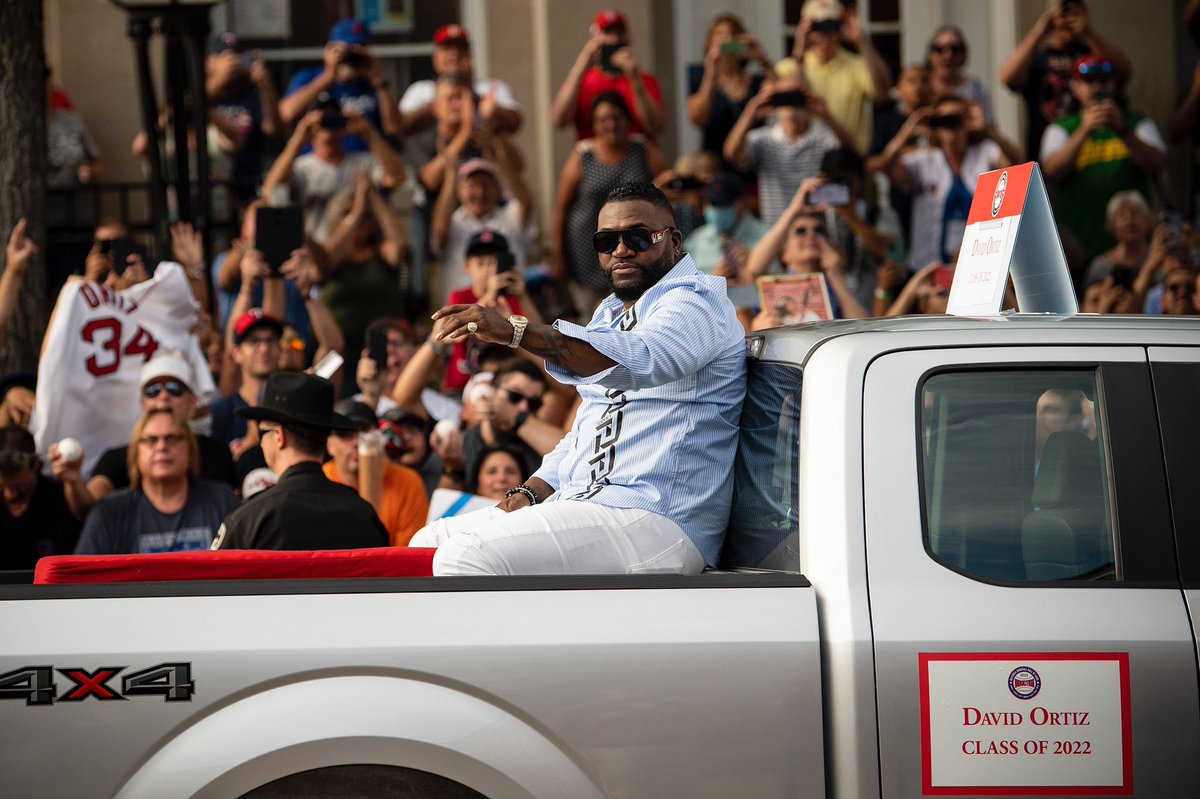 RedSox's tweet image. Parades? Heard of ‘em. 

@baseballhall | @davidortiz