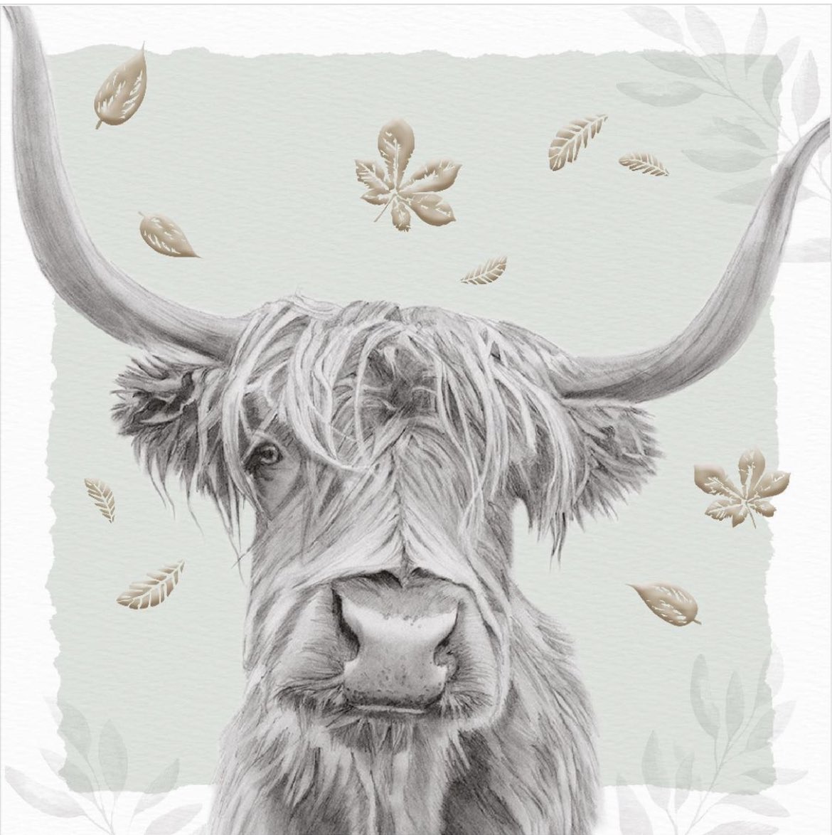 ESearleDesigns's tweet photo. This has got to be my favourite from my new card range ‘Wonderfully Wild’ - a collection of 13 designs commissioned by International Cards &amp; Gifts featuring my pencil drawn animals surrounded by little foiled leaves! 🍁 🍃 In shops now 😀 https://t.co/aezi1yq9WA