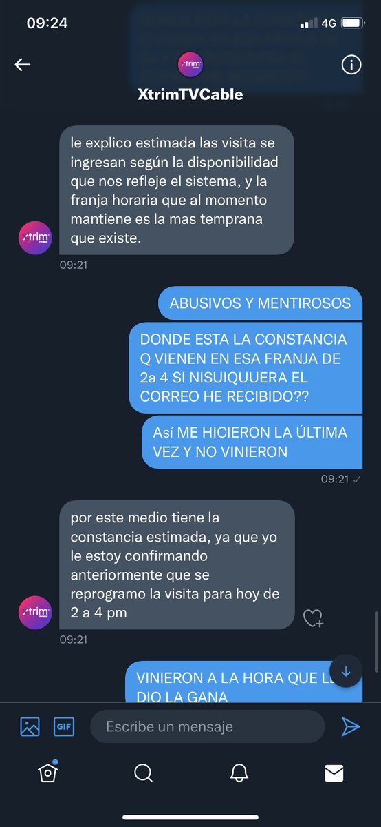 larachelg's tweet photo. @XtrimTVCable AHORA EL DAÑI ES DEL SECTIR DICEN Y YO COMO JODIDA ESPERAR QUE SOLUCIONEN CUANDO LES DA LA GANA MENTIROSOS ABUSIVOS DEBO AGRADECER Q DISQUE VENGAN A ESA HORA CUANDO DEBEN SOLUCIINAR YA! YA VOY MÁS DE 12 HORAS SIN SERVICIO.ABUSIVOS https://t.co/eBu1mzNkw6